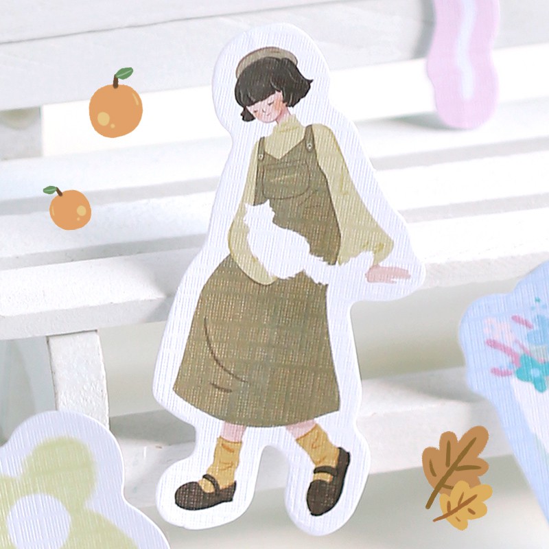 Miếng Dán Trang Trí Sổ Tay In Chữ Nice To Meet You