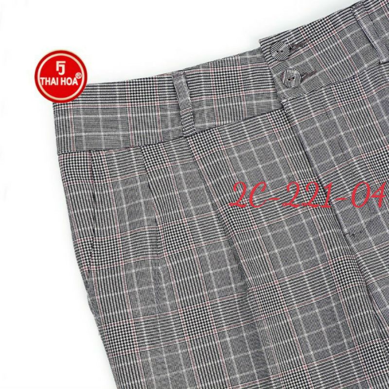 Quần tây Thái Hoà 9 tấc lưng cao chất vải caro cực đẹp trẻ trung 2C-221
