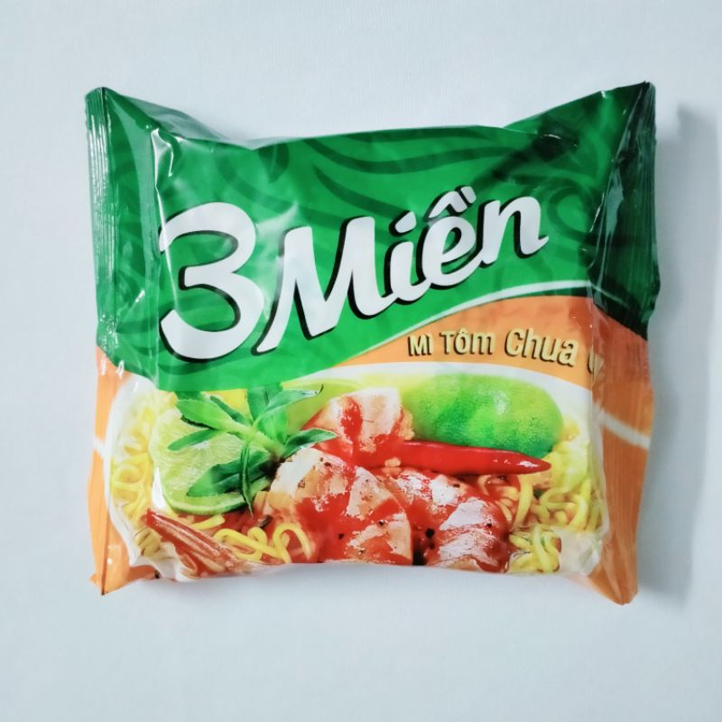 Combo 5 gói mì tôm ăn liền 3 miền 65g