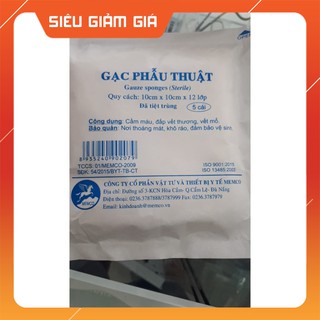 Gạc phẫu thuật 10x10x12lớp