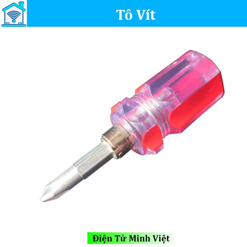 Tô Vít 2 Đầu 4 Cạnh 2 Cạnh Đa Năng Màu Đỏ Dài 8cm