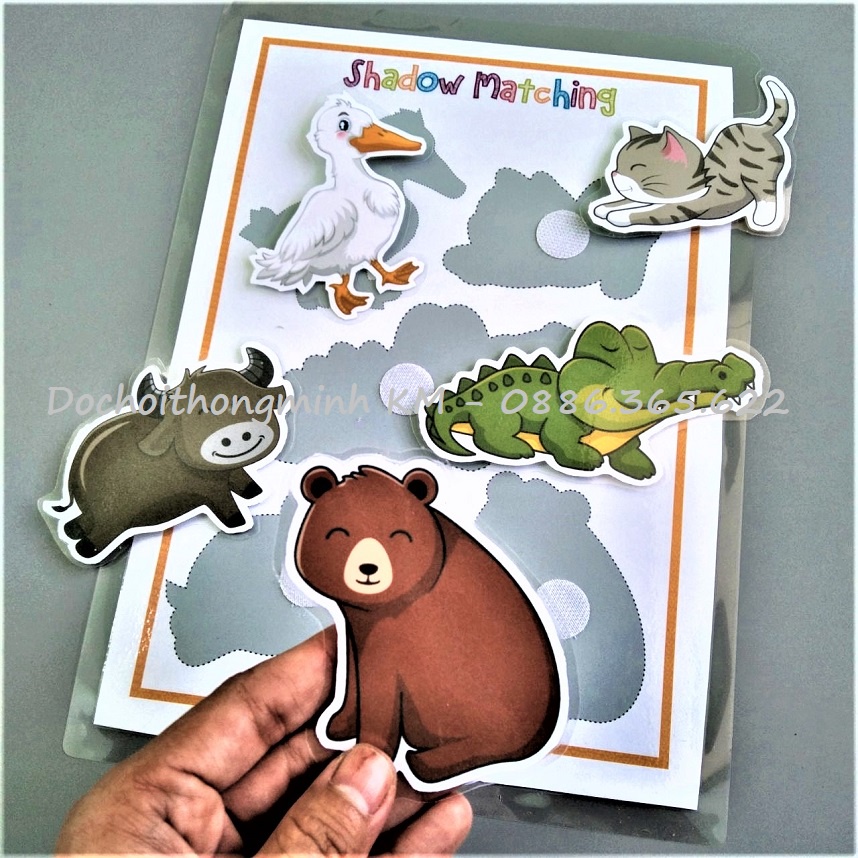 HỌC LIỆU - Matching tìm hình bóng 5 chủ đề hình ảnh lớn cho bé tập ghép