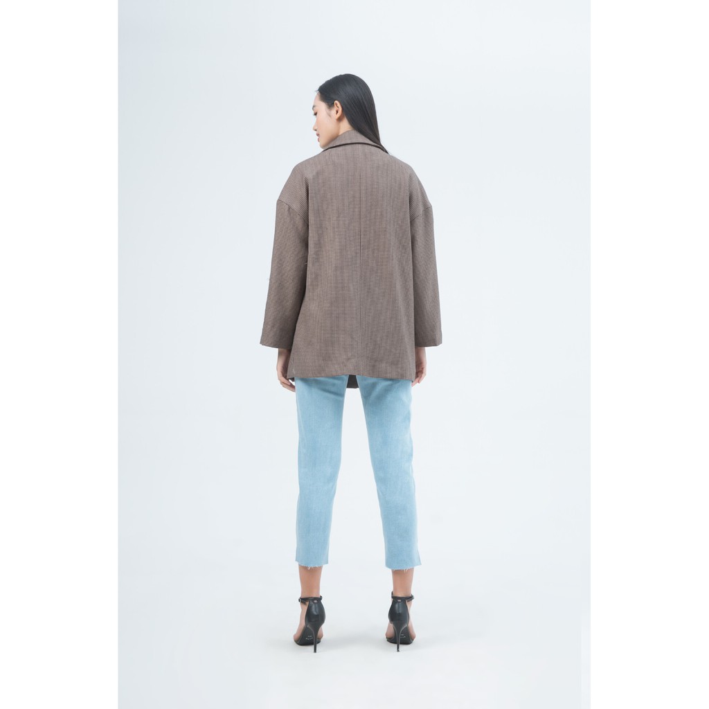 [NHẬP WABRTL5 GIẢM 10% TỐI ĐA 50K ĐH 250K ]Áo Vest nữ họa tiết kẻ IVY moda MS 71B7717