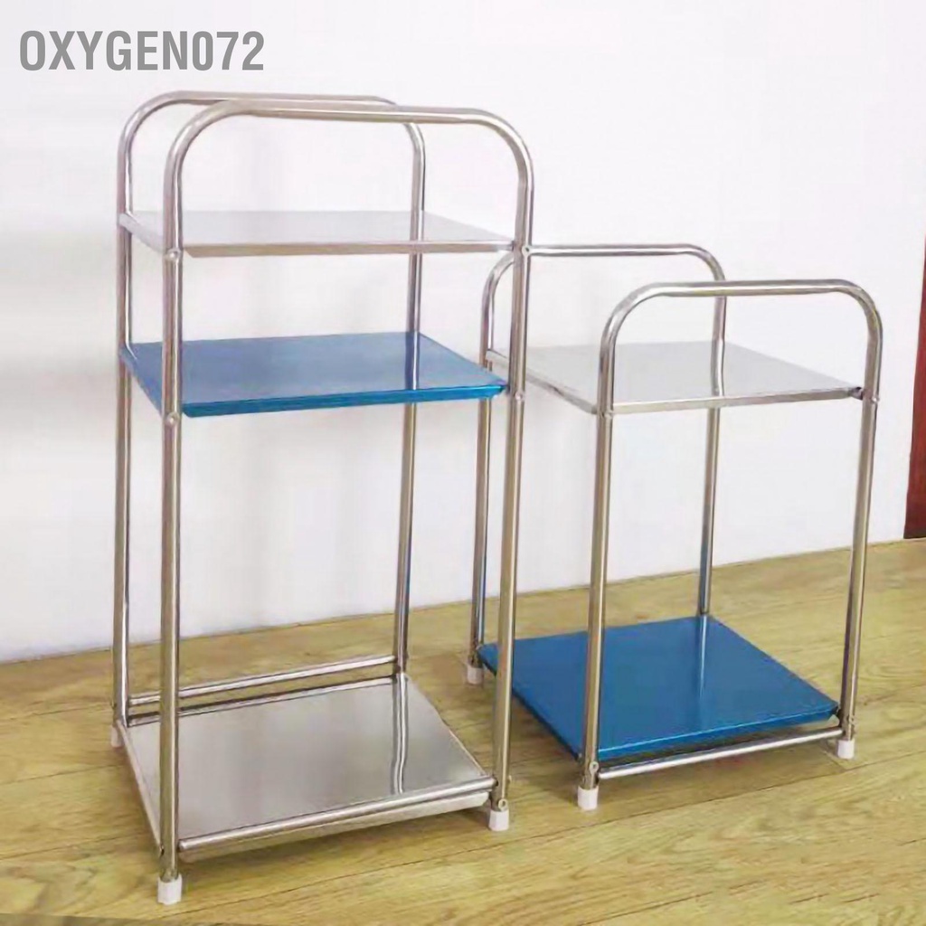Kệ đựng đồ 2-3 tầng đa năng, kệ để đồ di động gấp gọn, giá kệ tiện ích trong nhà bếp nhà tắm và spa - bằng thép không gỉ Oxygen072