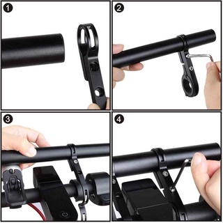 Bicycle handlebar extender flashlight bracket