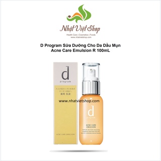 D program sữa dưỡng cho da dầu mụn acne care emulsion r 100ml