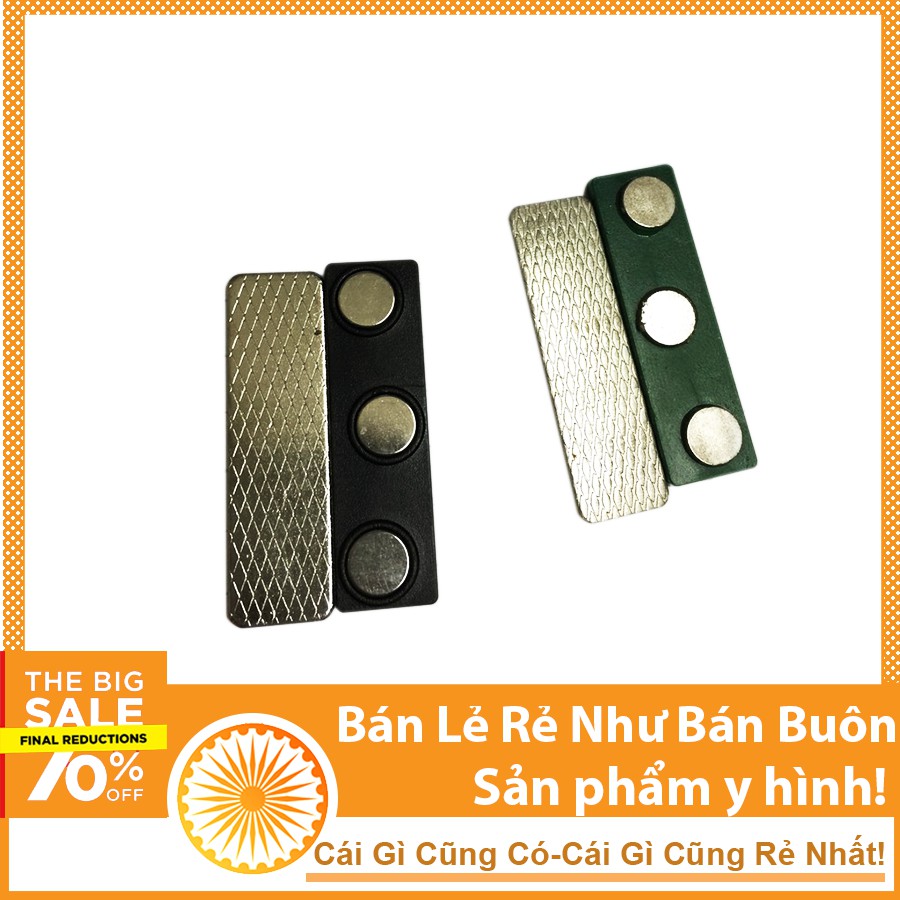 Thẻ Tên Nam Châm , Cài Áo 3 viên Giá 3 cái