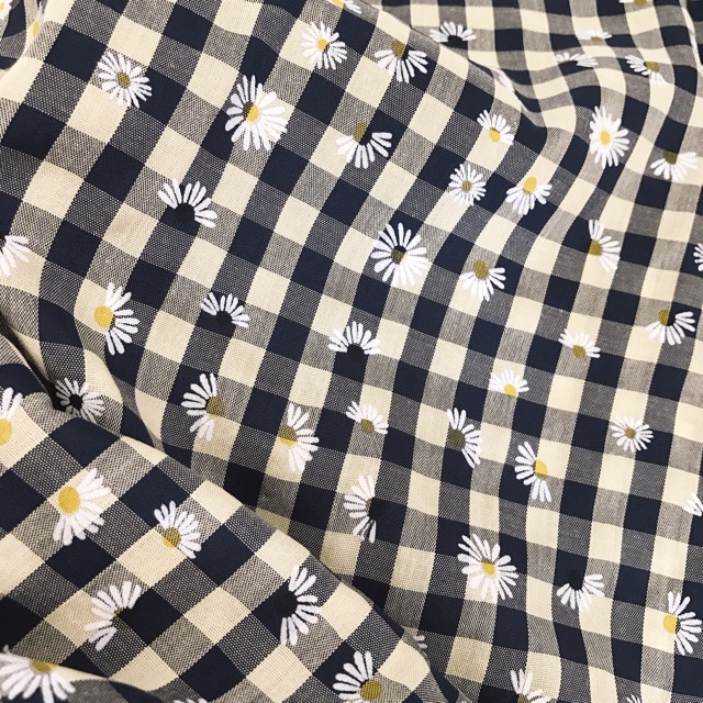 Vải caro cúc đũi mịn không nhăn