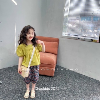 Bộ quần lửng hoa bé gái