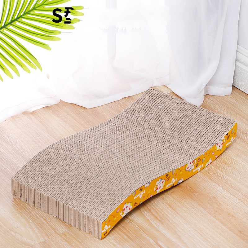 Bàn Cào Móng Cho Mèo Giảm Căng Thẳng – Trụ Cào Móng Hình Sóng Sườn Hình Mèo