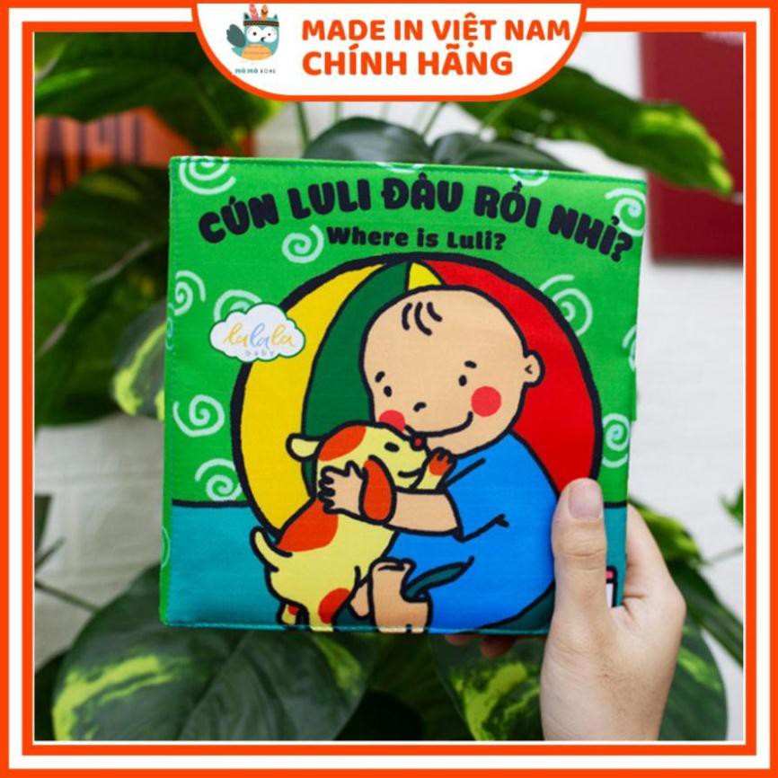 Sách vải Chính hãng Lalala Baby - Chủ đề: Cún luli đâu rồi nhỉ?