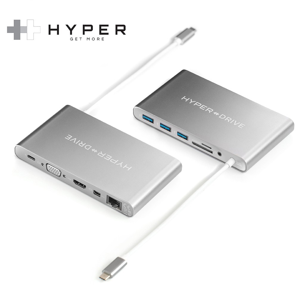 Cáp Macbook Pro HyperDrive DRIVE Ultimate USB-C Hub full cổng [Freeship 10k]