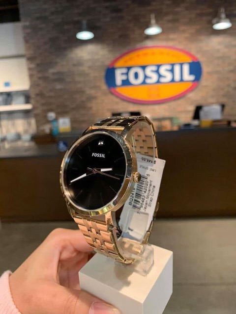 Đồng Hồ Fossil Nam BQ2416 Lux Luther Three-Hand Gold-Tone Stainless Steel Men’s Watch