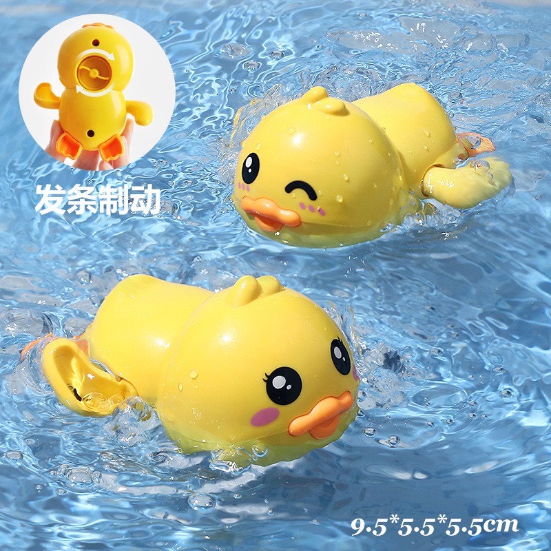 Đồ Chơi Vịt Con Bơi Lội Thả Bồn Tắm Cho Bé Yêu - Đồ Chơi Nhà Tắm Vặn Cót Cho Bé