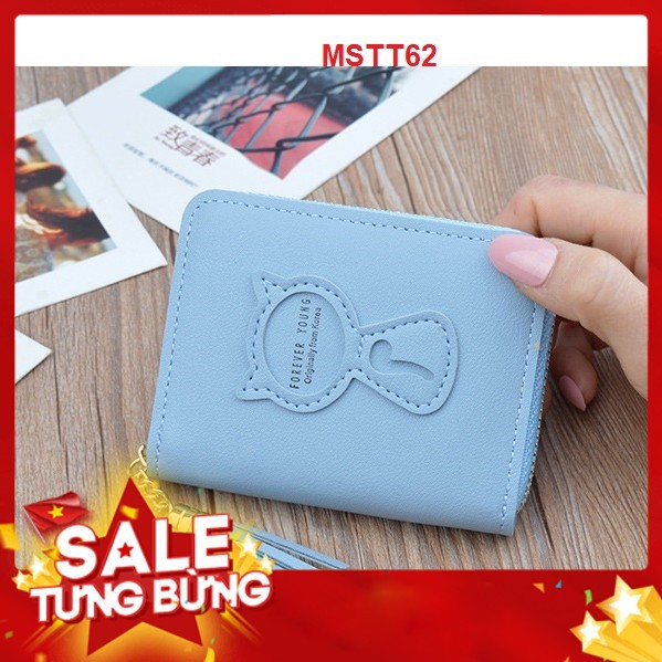 [ SALE MÙA BÃO] VÍ CẦM TAY MINI HÌNH MÈO - MSTT62