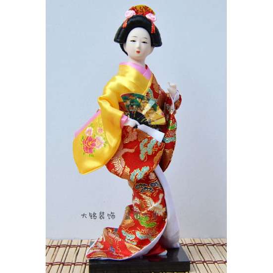 Búp Bê Geisha Mặc Kimono Nhật Bản Trang Trí