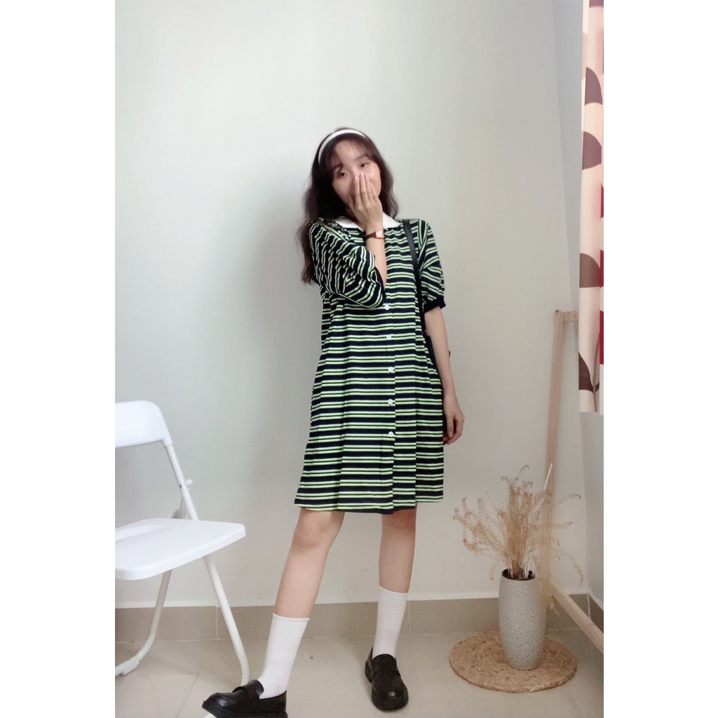 Polo Dress_ Váy ngắn suông phong cách Hàn Quốc  năng động - immin.h