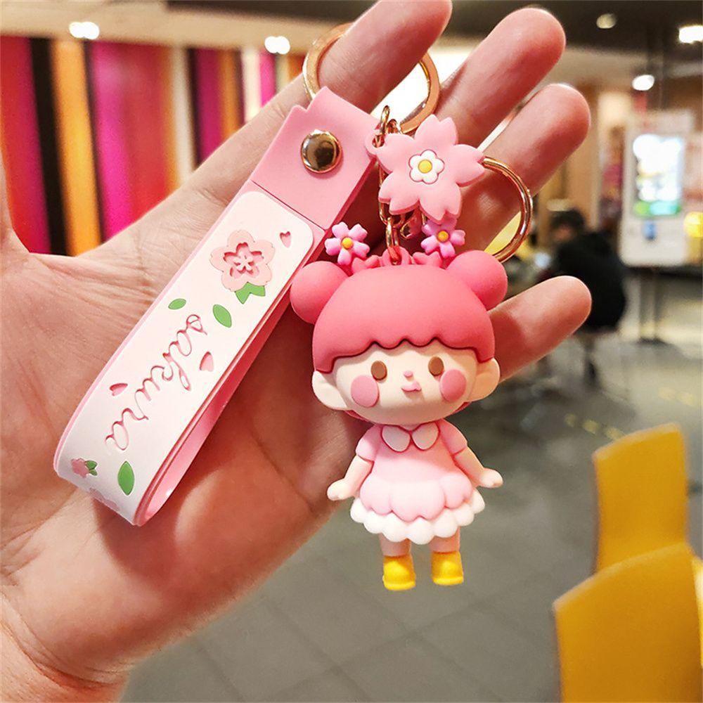 Móc Chìa Khóa Bằng PVC Hình Nhân Vật Hoạt Hình Sakura Dễ Thương