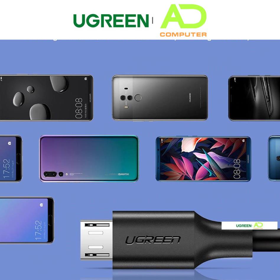 Cáp sạc và truyền dữ liệu Ugreen US289 cổng Micro USB 2.4A - Hàng phân phối chính hãng - Bảo hành 18 tháng