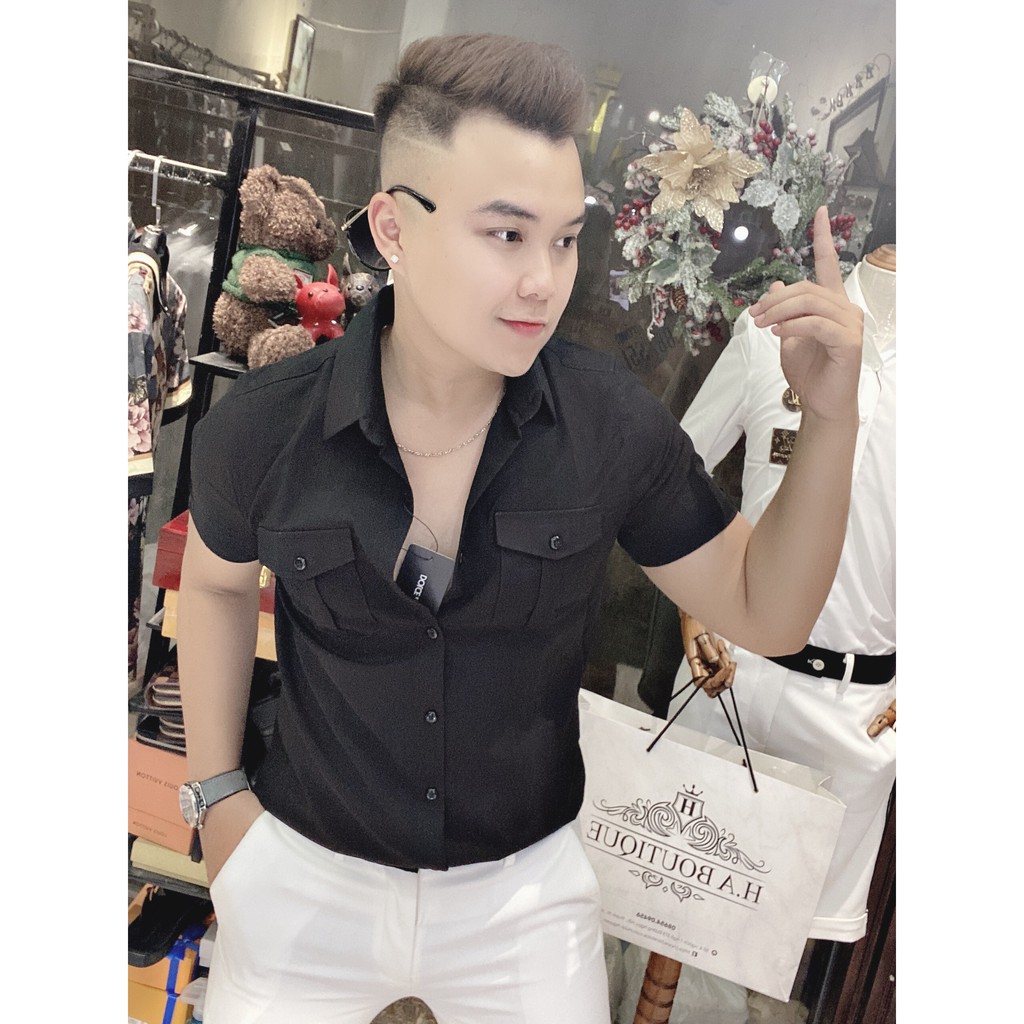 Áo sơ mi cộc tay túi hộp vải đũi tay ngắn chất Linen thoáng Linen Silky | BigBuy360 - bigbuy360.vn