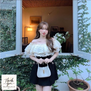 Váy trễ vai phối ren