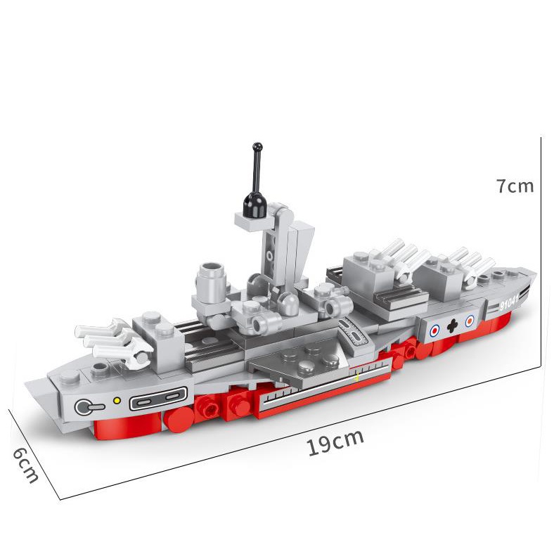 BỘ ĐỒ CHƠI XẾP HÌNH TÀU CHIẾN HẠM, CHIẾN THUYỀN - Đồ Chơi Lắp Ráp Tàu Hải Quân