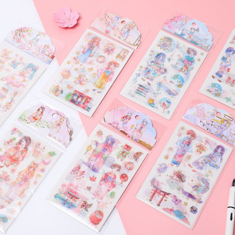 Sticker Nhãn Dán Trang Trí Anime Nhiều Mẫu Bộ 1