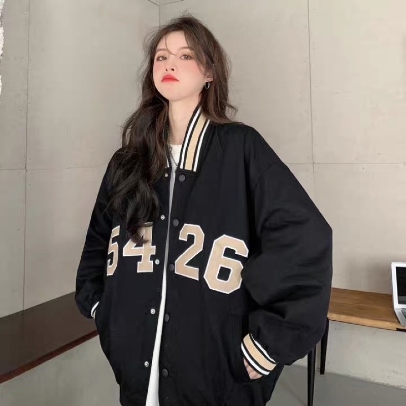 Áo khoác bomber bóng chày thể thao nam nữ varsity jacket ulzzang Hàn Quốc [Yannie]