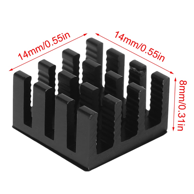Bộ 10 Phụ Kiện Tản Nhiệt Bằng Nhôm Kích Thước 14x14x8mm Chất Lượng Cao