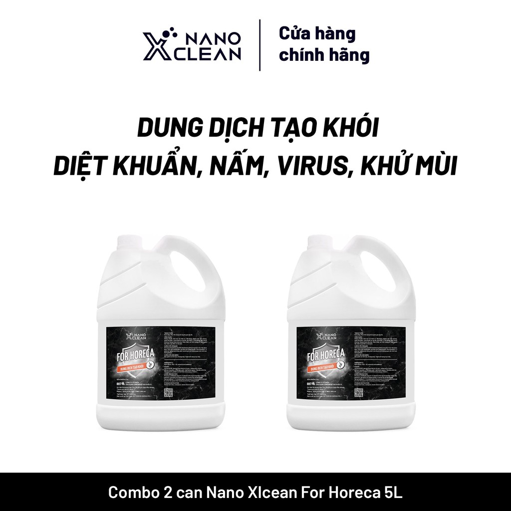 [COMBO 1L] Dung dịch tạo khói, phun khói Nano Xclean For Horeca 1L - Diệt Khuẩn, Khử Mùi, hương thơm - Nano Bạc AHT Corp