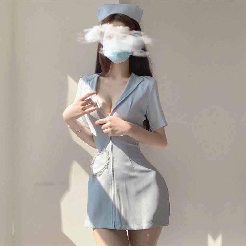 Bộ Đồ Ngủ Hóa Trang Nữ Y Tá Phối Ren Gợi Cảm