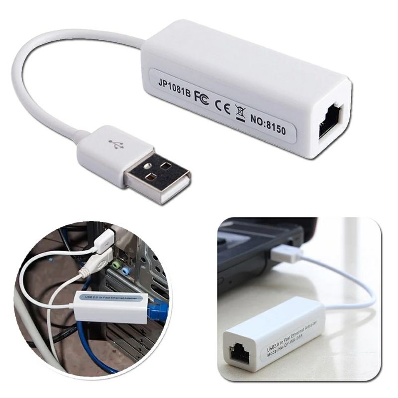 Bộ chuyển USB 2.0 to LAN giúp kết nối mạng cho tivi box, điện thoại, laptop không có cổng Ethernet