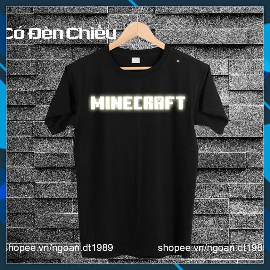 (SALE SỐC) [Hot Trend] Áo Thun Phản Quang Logo Minecraft