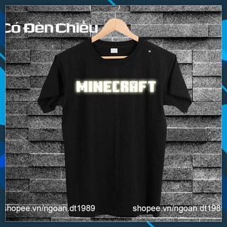 Áo Thun Phản Quang Logo Minecraft