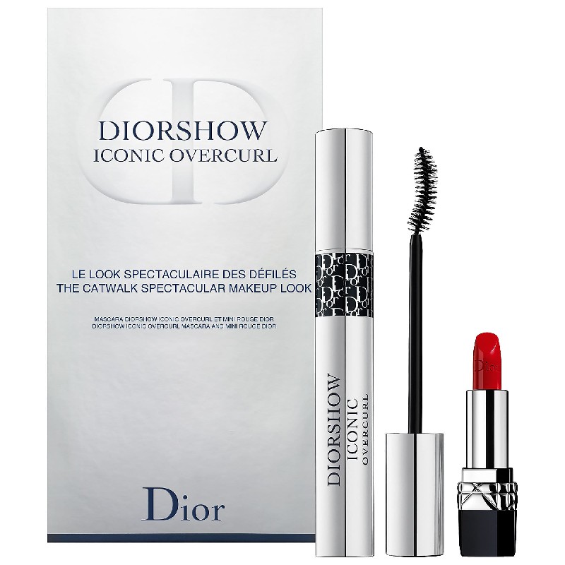 [Chỉ Bán Hàng Auth] Set Quà Tặng Diorshow Iconic Overcurl Mascara Full Size & Lipstick 999 Rouge Mini Size