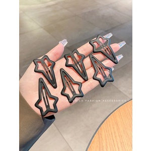 Set 12 Kẹp Tóc Màu Đen Đơn Giản Phong Cách Hàn Quốc Cho Nữ