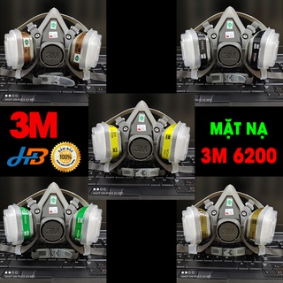 [6 PHIÊN BẢN] Mặt Nạ Phòng Chống Độc 3M 6200 - Mặt Nạ Phun Sơn, Phun Thuốc Trừ Sâu, Hóa Chất - Khẩu Trang Chống Độc 3M.