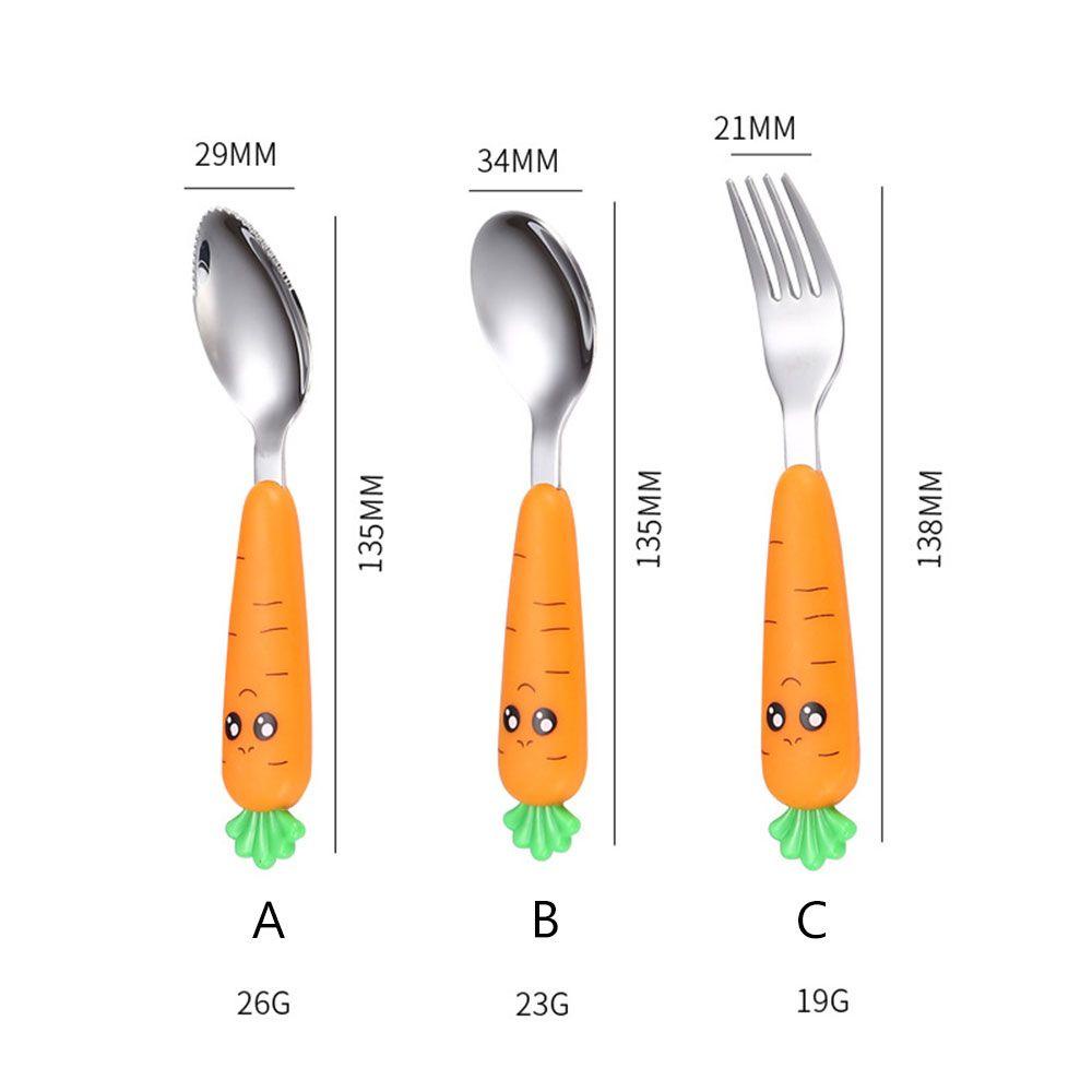 Bộ Dụng Cụ Ăn Uống Bằng Thép Không Gỉ Thiết Kế Mới Cho Bé