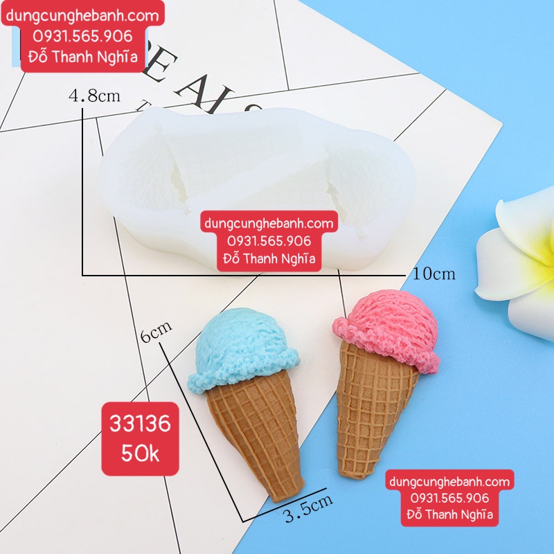 Khuôn Silicone Cặp Cây Kem