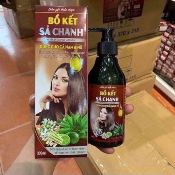 SIÊU RẺ - DẦU GỘI BỒ KẾT CHANH SẢ HOA BƯỞI 300ML