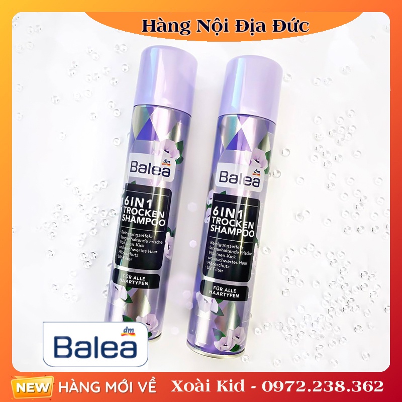 Dầu gội khô Balea giúp tóc mềm mượt hiệu quả của Đức- Date mới Đủ Bill