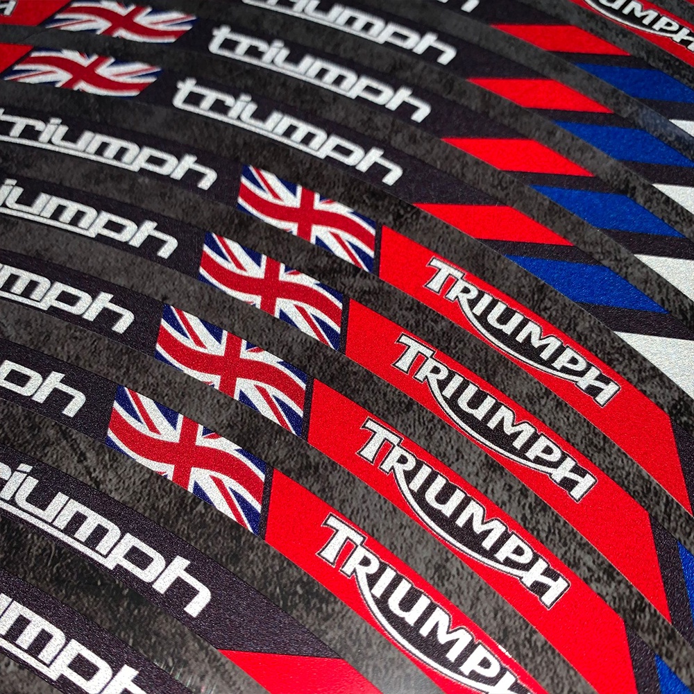 16 Miếng Dán Vành Bánh Xe Phản Quang Cho Xe Máy Triumph