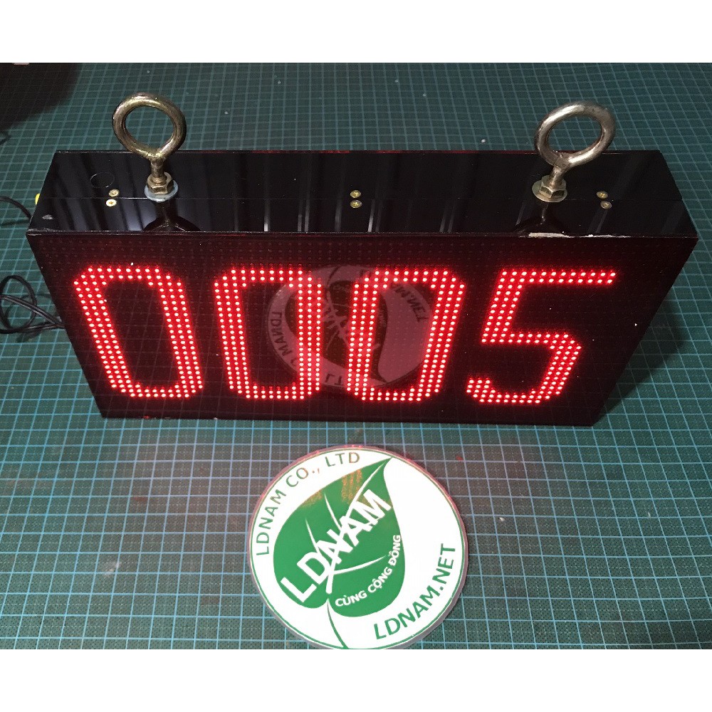 Bộ đếm sản phẩm 4 số 2 mặt LED ma trận P4 LDNam