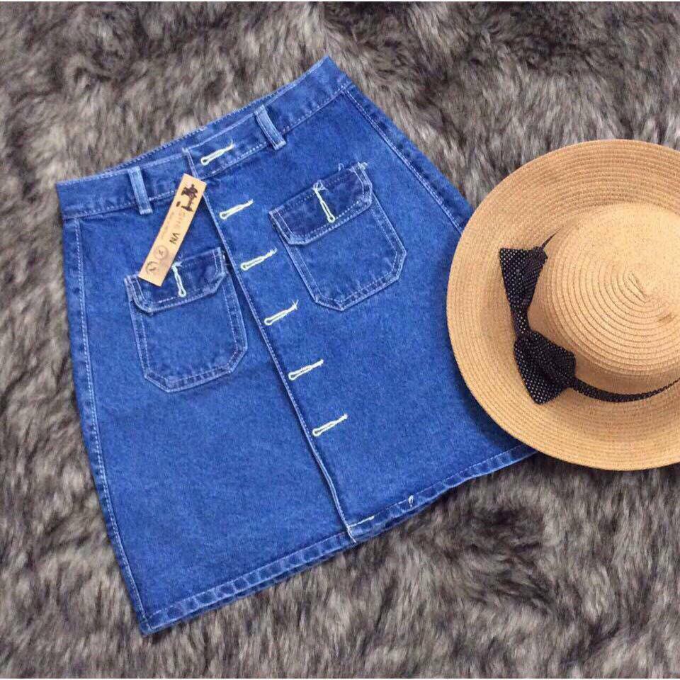 Chân váy jean, chân váy bò sang chảnh cho hè 2018