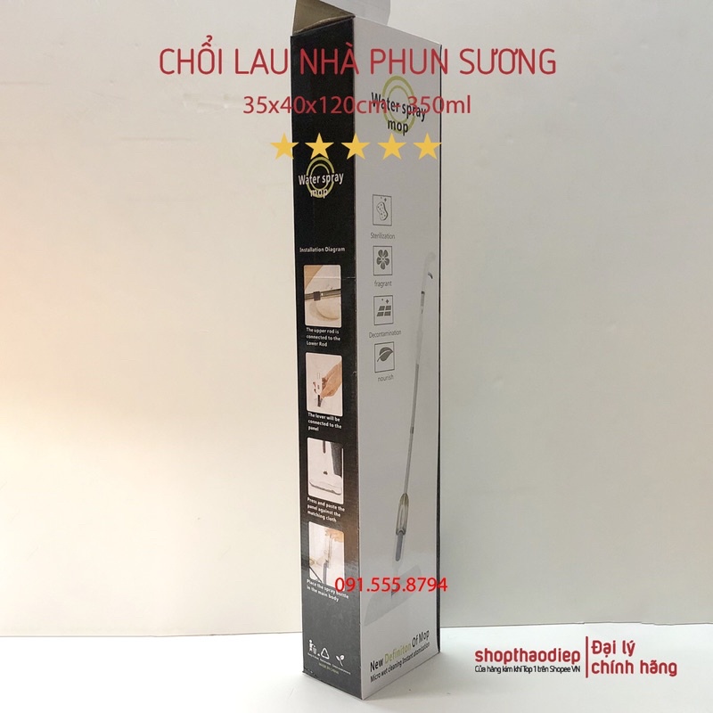 Chổi lau nhà phun sương thông minh xoay 360 độ tiện dụng WSM