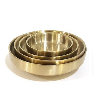 Bát màu đồng đựng ban chan( 티타늄 이중 찬기)