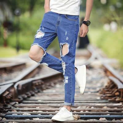 ( Sale 99K ) Quần Jean xanh rách