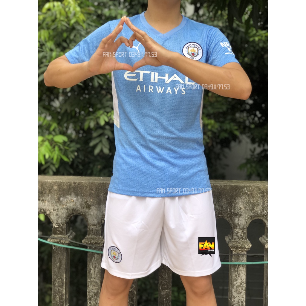 Áo Manchester City 2021 | Bộ Quần Áo Bóng Đá CLB Manchester City Mùa Giải 2021/2022 Hàng Thái Xịn
