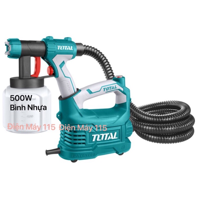 [CHÍNH HÃNG] MÁY PHUN SƠN BẰNG ĐIỆN TOTAL - 500W- BÌNH NHỰA-  TT 5006