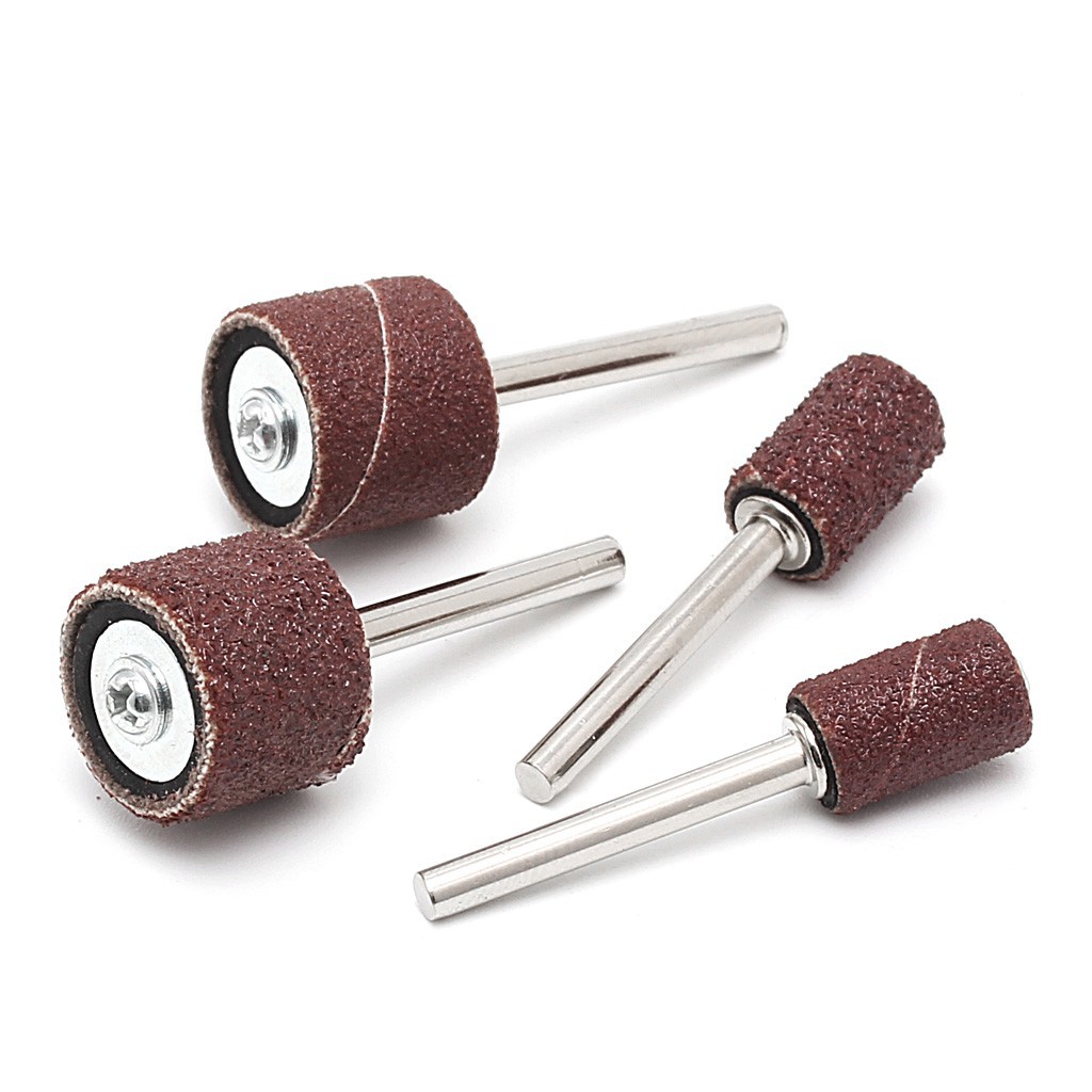 Bộ 10 đầu giấy nhám 12.5mm kèm trục 3.17mm cho máy khoan mài móng